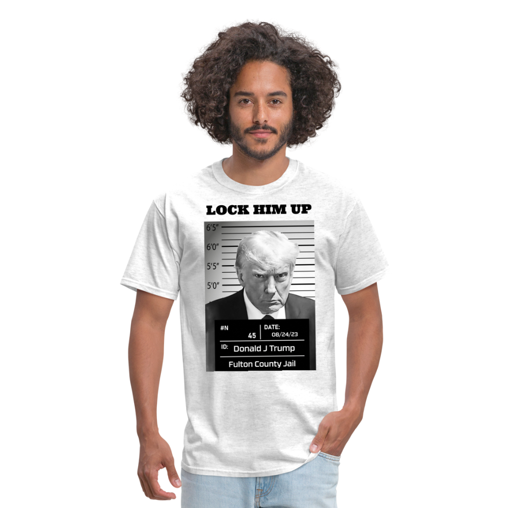 Trump Mugshot "Lock Him Up"- Unisex Classic T-Shirt - light heather gray