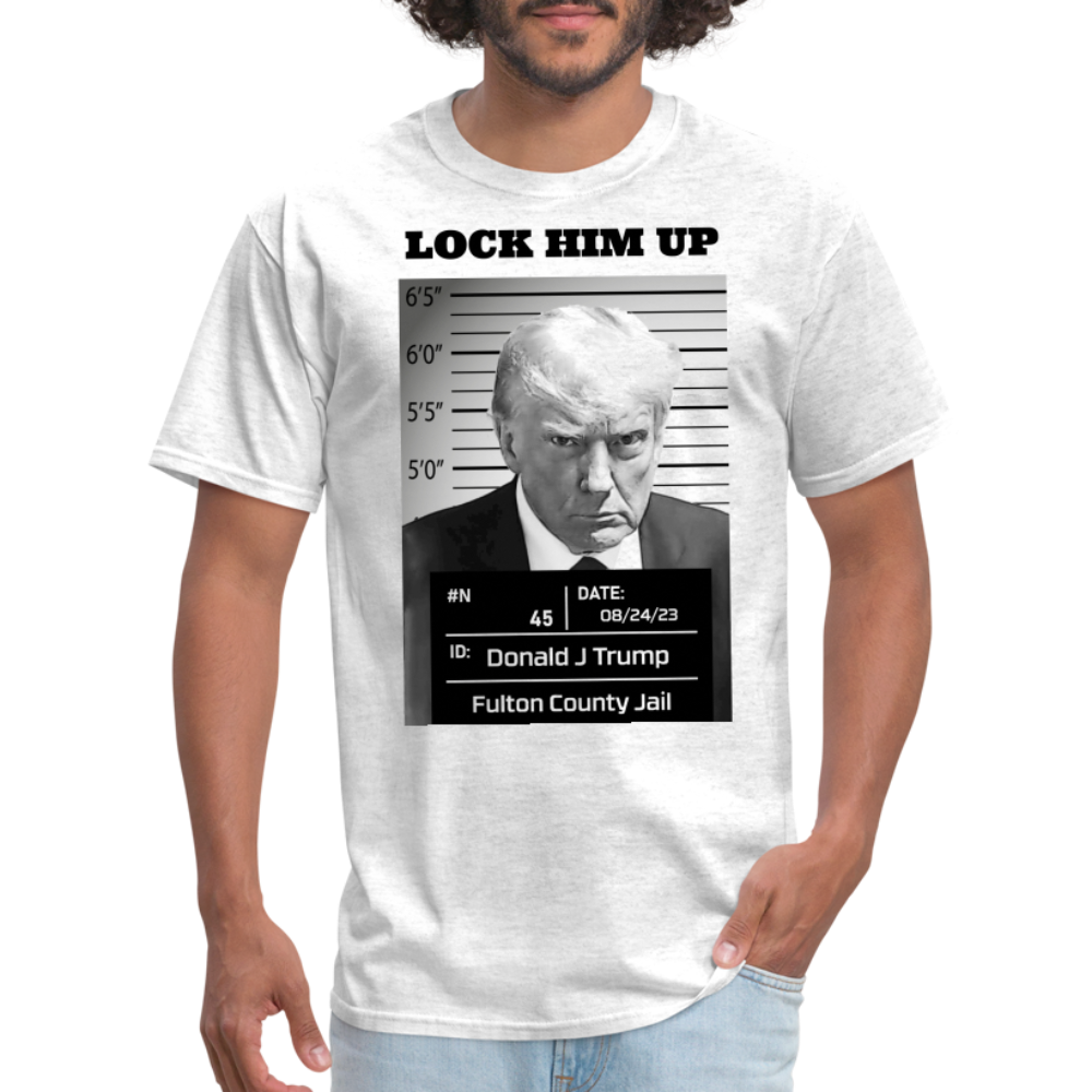Trump Mugshot "Lock Him Up"- Unisex Classic T-Shirt - light heather gray