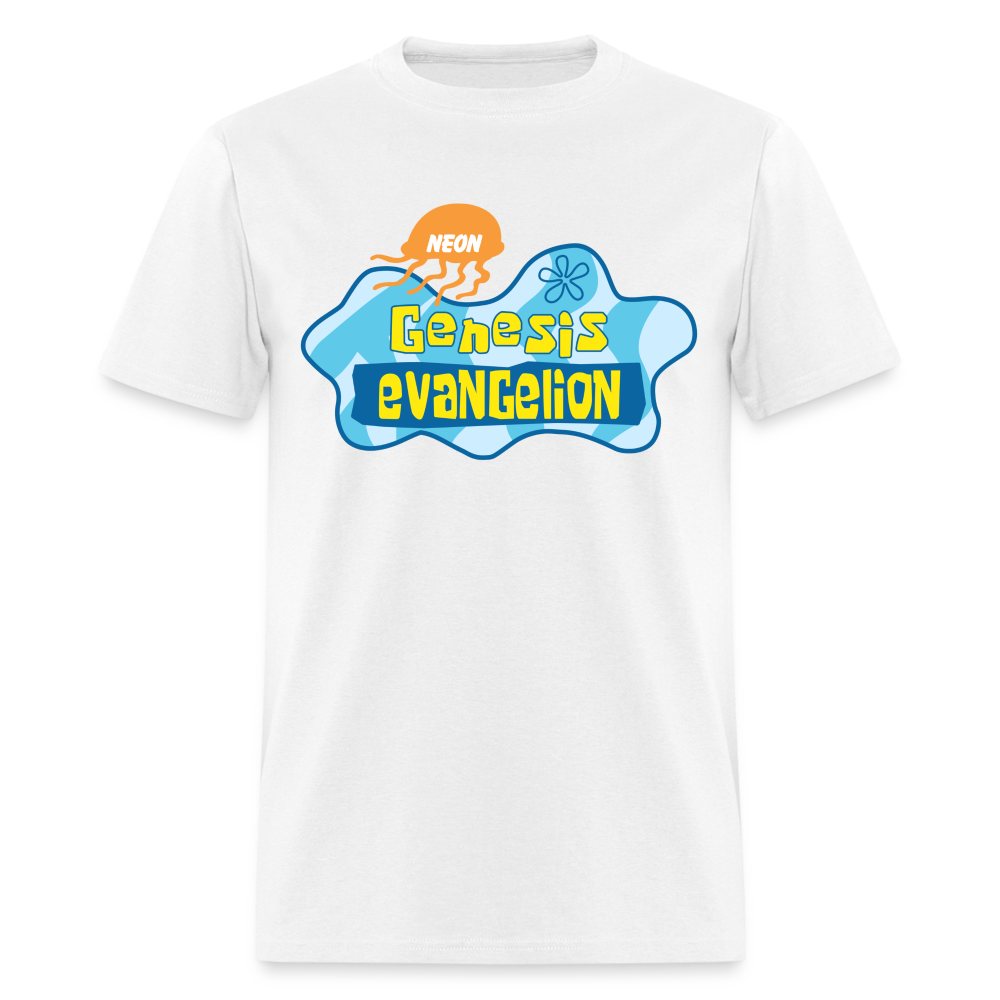 Sponge Bob "Neon Genesis Evangelion"  - Unisex Classic T-Shirt - white