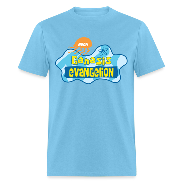 Sponge Bob "Neon Genesis Evangelion"  - Unisex Classic T-Shirt - aquatic blue